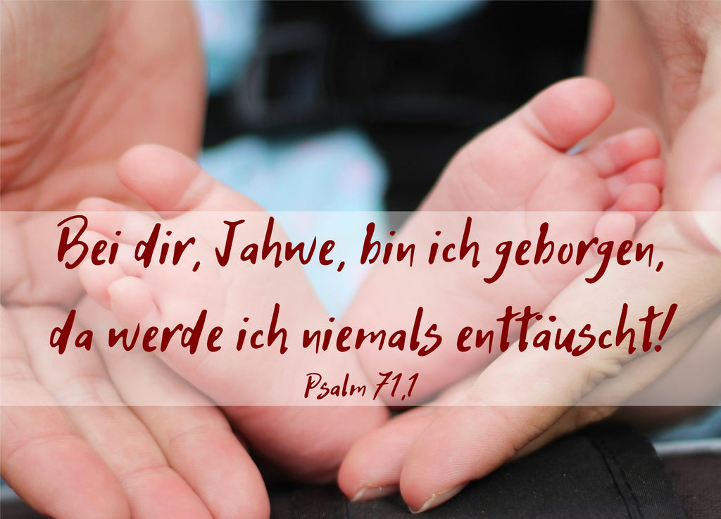 Postkarte  Bei dir, Jahwe, bin ich geborgen