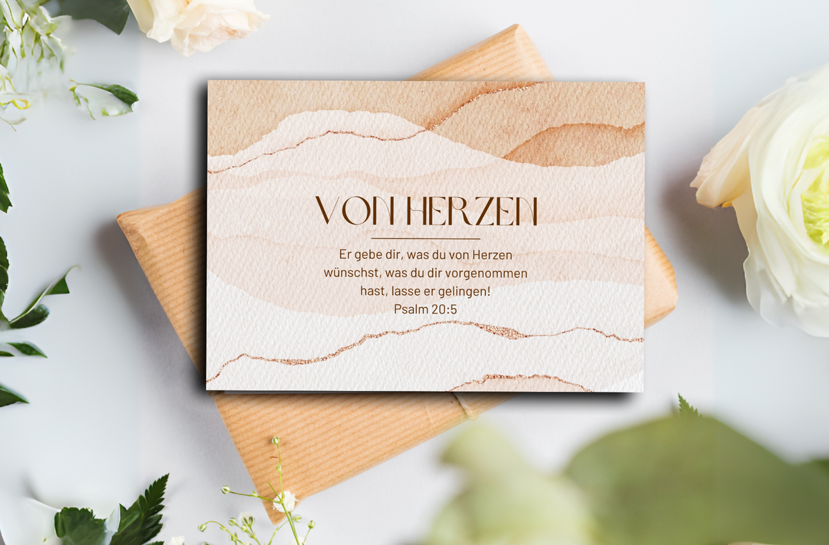 Postkarte Von Herzen