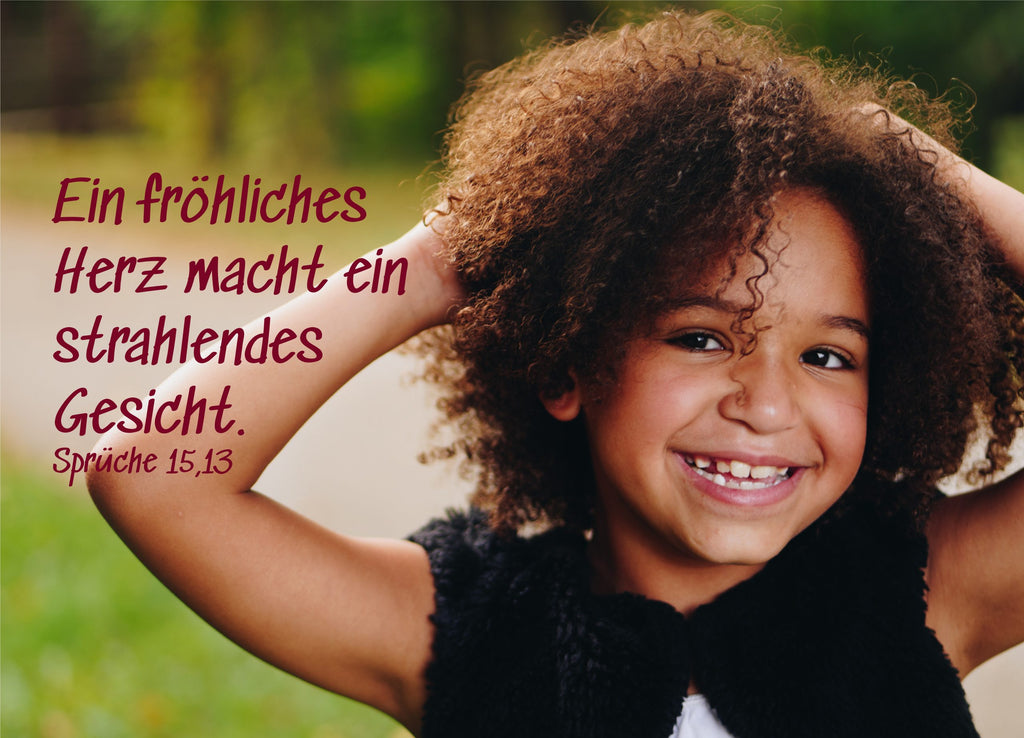 Postkarte Ein fröhliches Herz