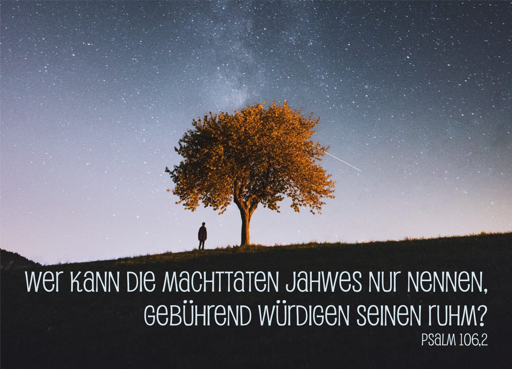 Postkarte Wer kann die Machttaten Jahwes