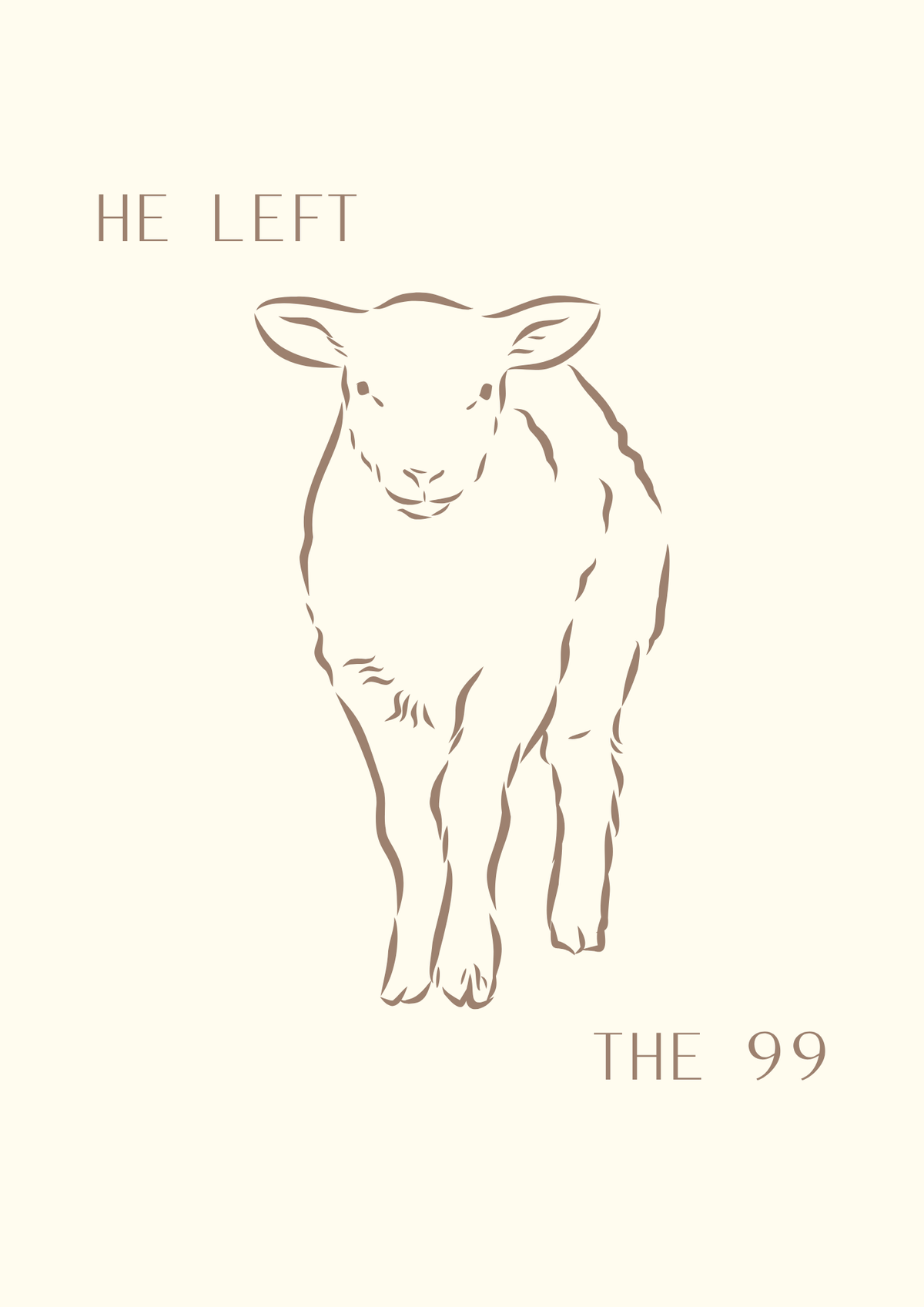 A4 Poster "He Left the 99" im Bilderrahmen