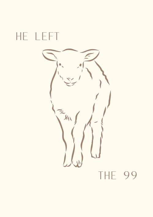 A4 Poster "He Left the 99" im Bilderrahmen