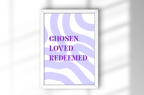 A4 Poster "Chosen" im Bilderrahmen