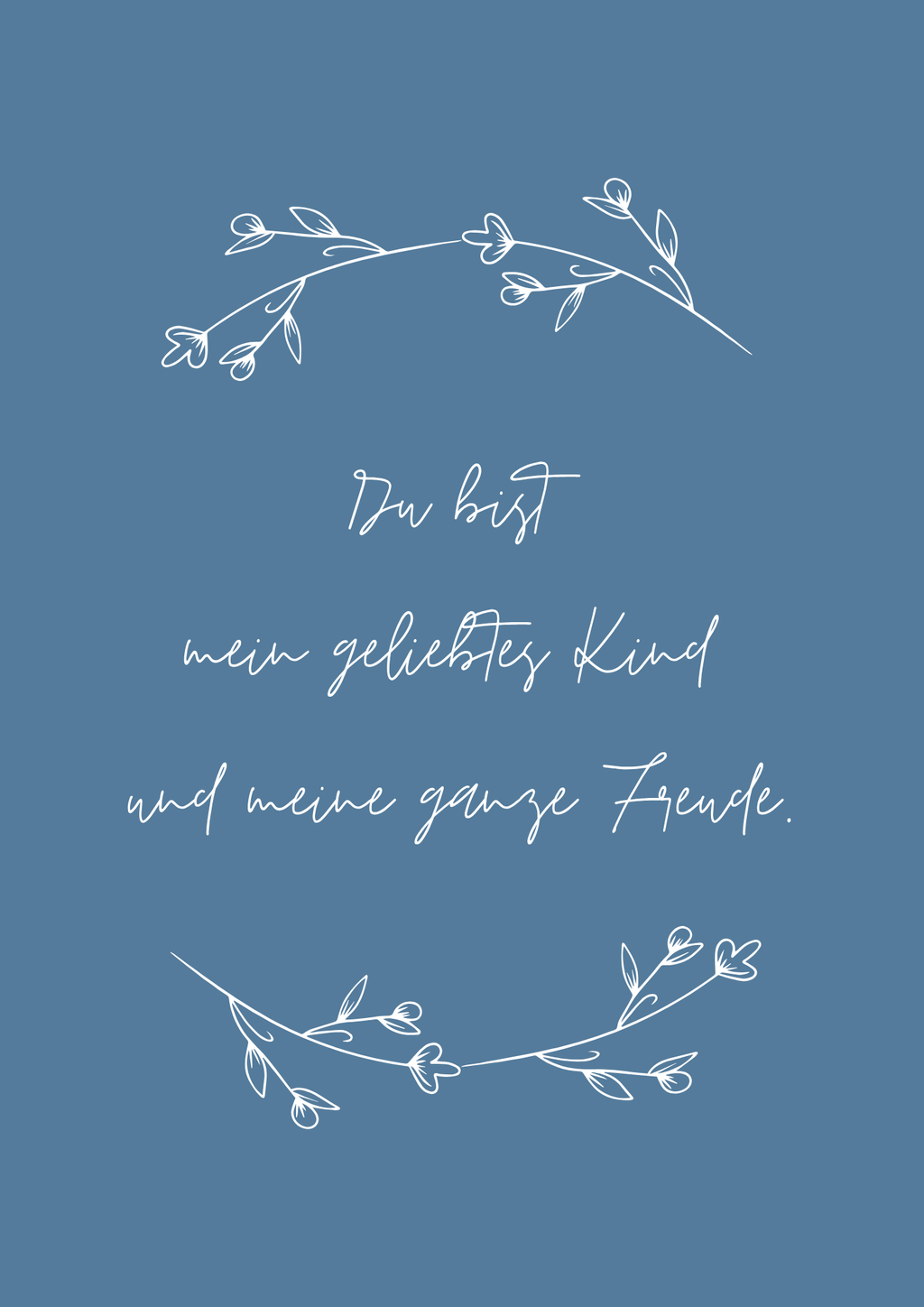 A4 Poster "Mein geliebtes Kind" im Bilderrahmen