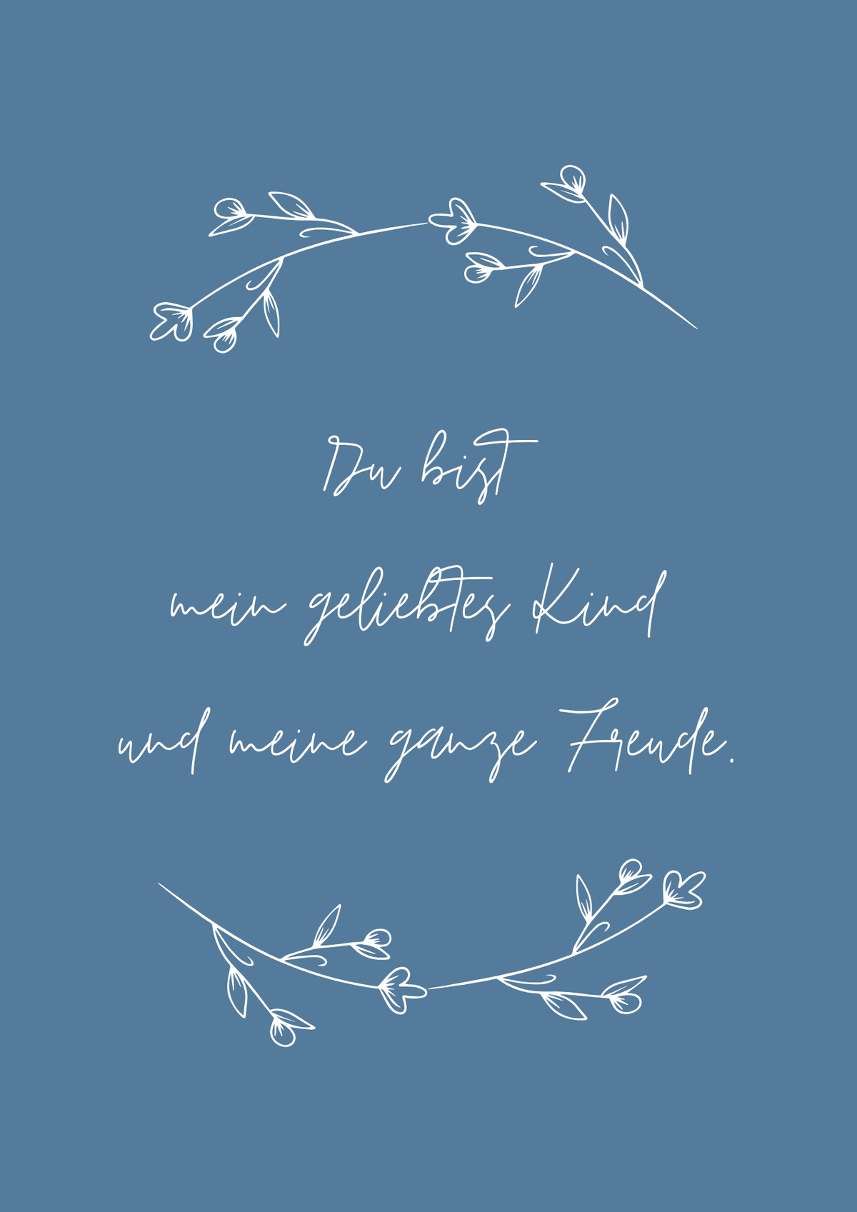 A4 Poster "Mein geliebtes Kind" im Bilderrahmen