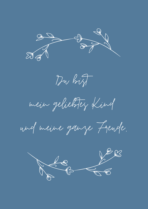 A4 Poster "Mein geliebtes Kind" im Bilderrahmen