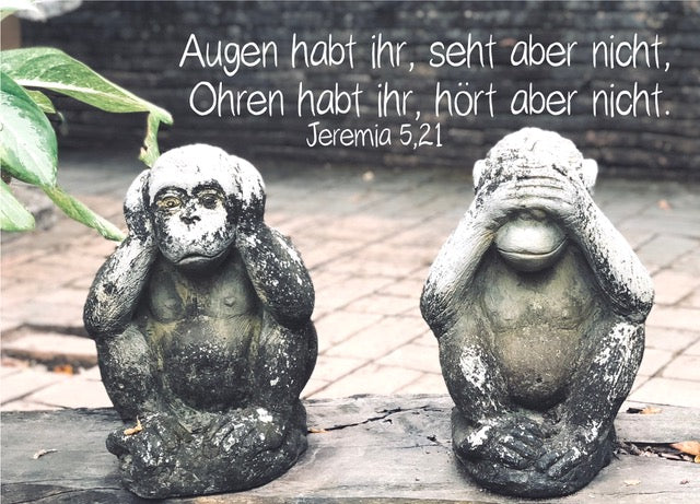 Postkarte  Augen habt ihr