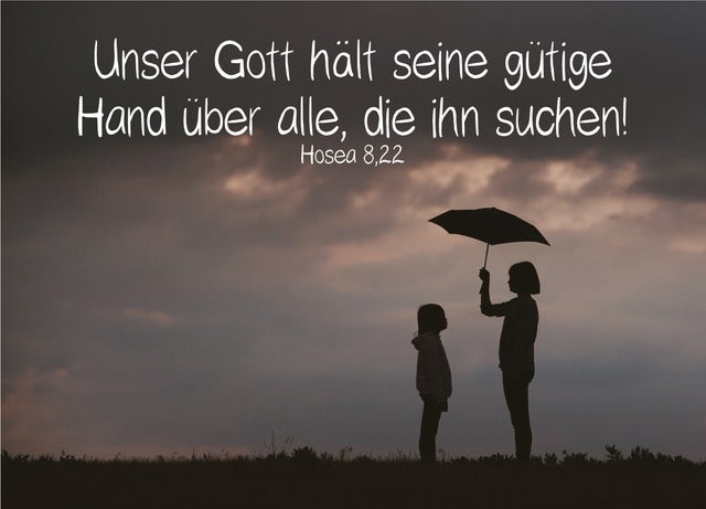 Postkarte  Unser Gott hält seine gütige Hand