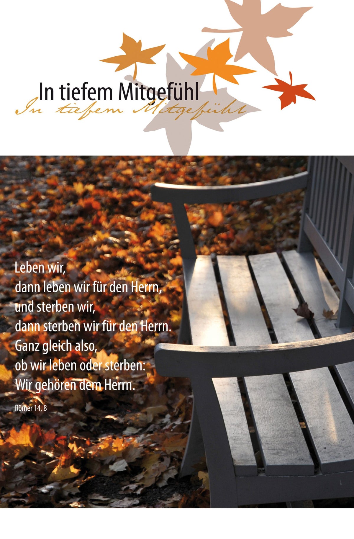 Faltkarte In tiefem Mitgefühl