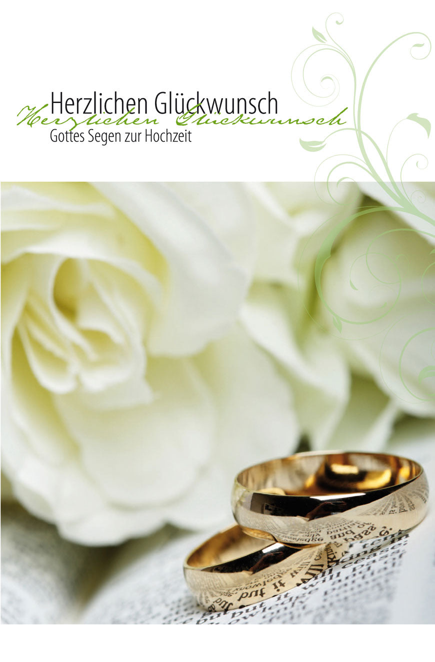 Faltkarte Herzlichen Glückwunsch zur Hochzeit