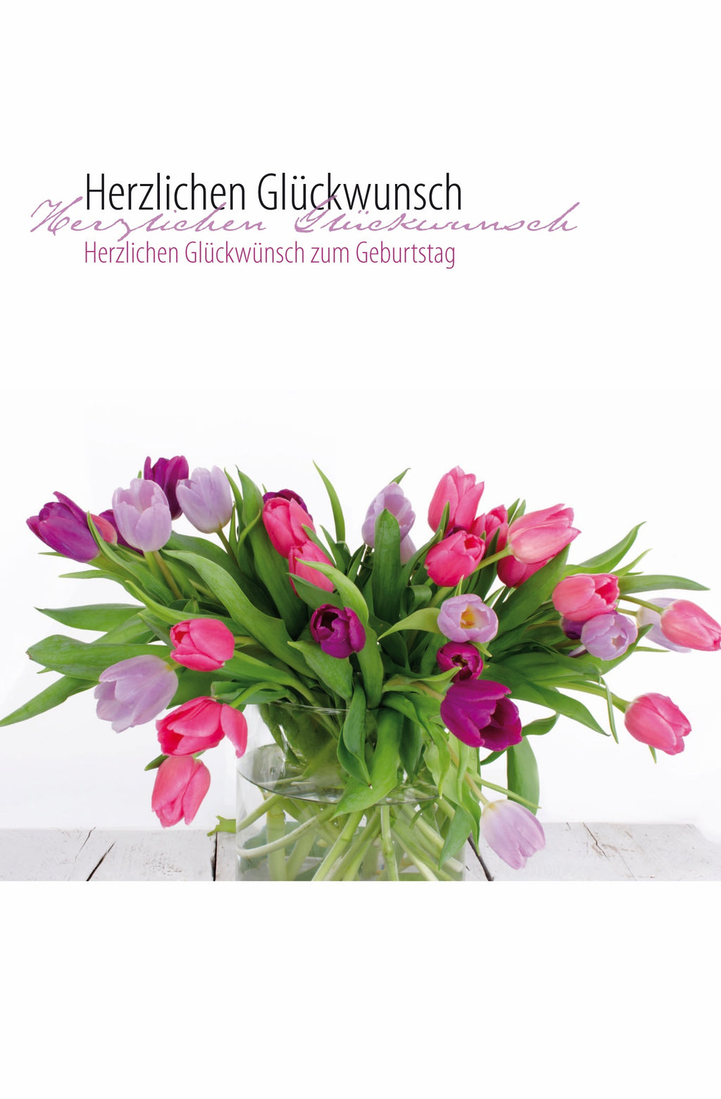 Faltkarte  Herzlichen Glückwunsch zum Geburtstag