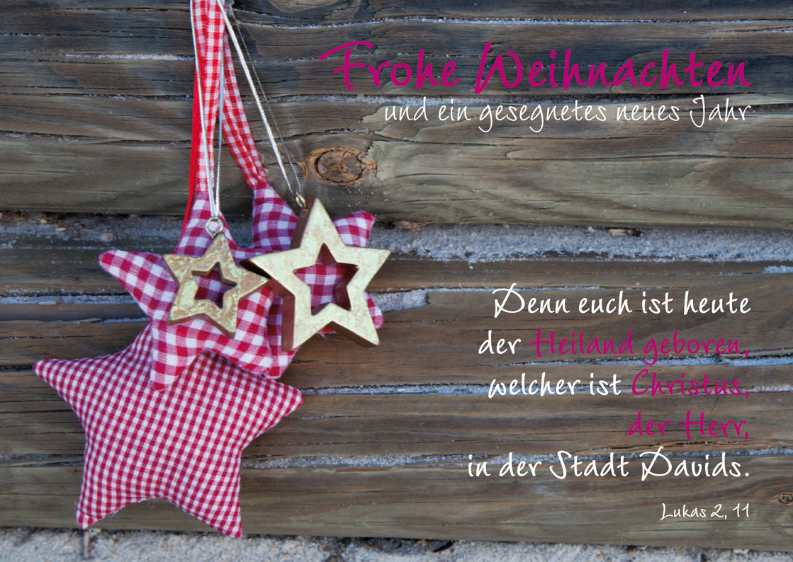 Frohe Weihnachten (Stoffsterne)