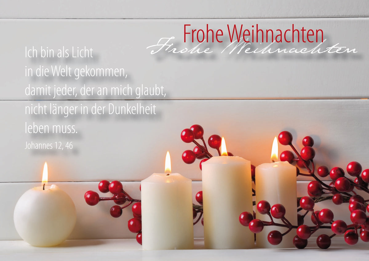 Weihnachtspostkarte Frohe Weihnachten