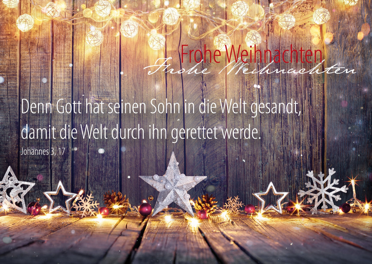 Weihnachtspostkarte Frohe Weihnachten