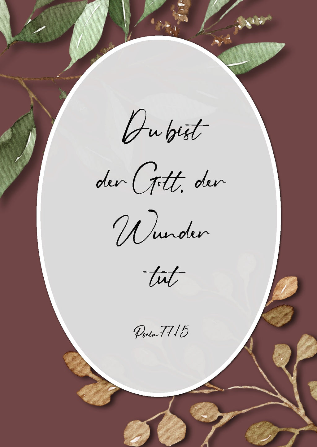Postkarte Du bist der Gott