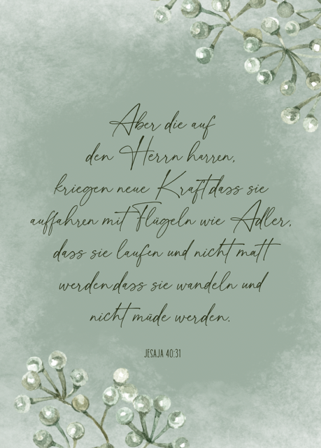 Postkarte Aber die auf den Herrn harren