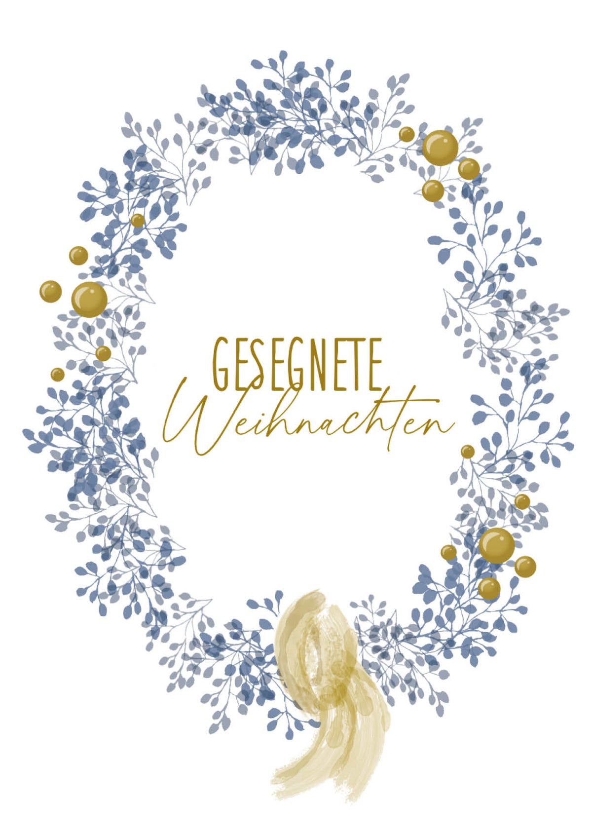 Faltkarte Weihnachten Kranz