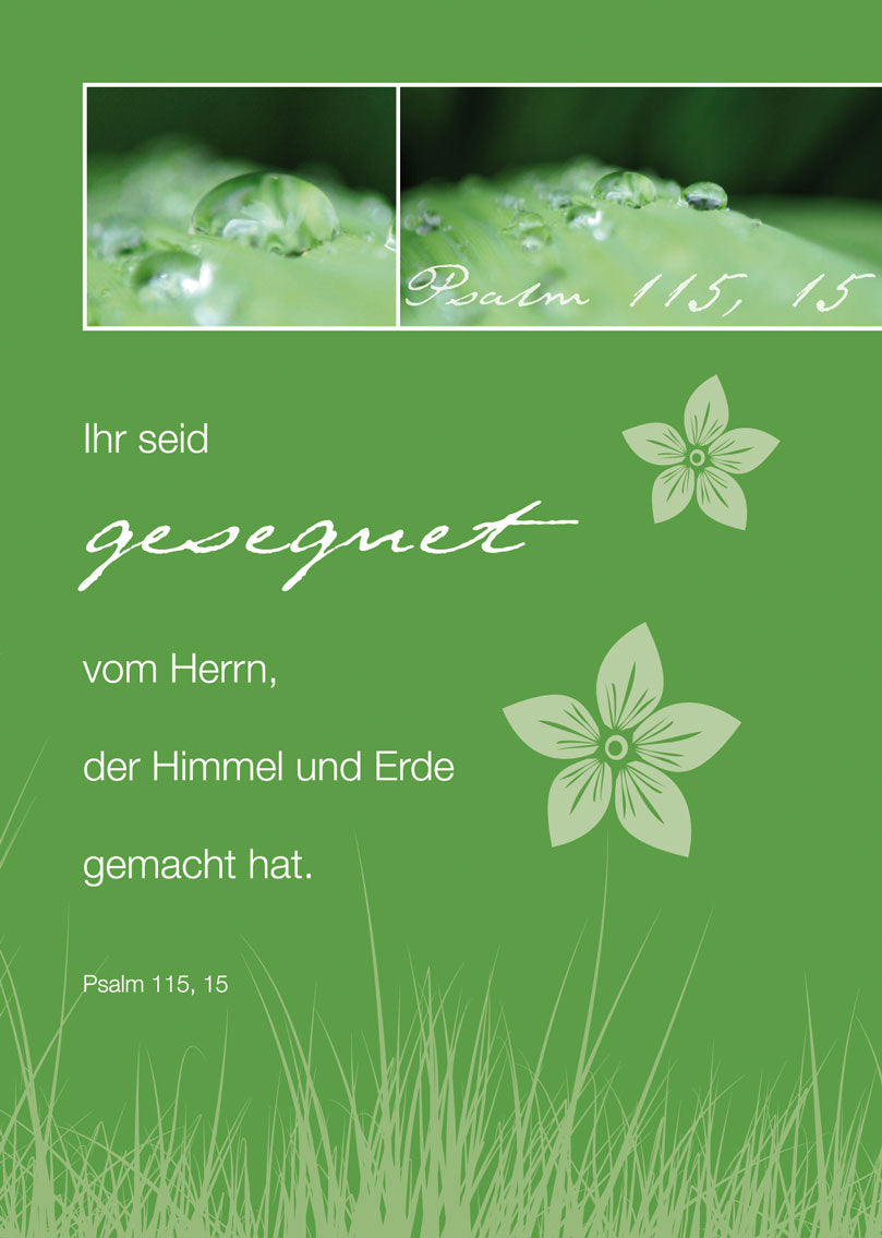 Psalm-Cards gesegnet