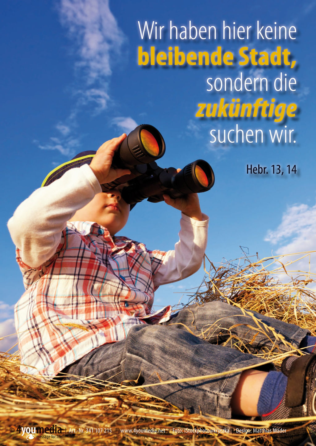 Poster A4 - Jahreslosung Fernglas