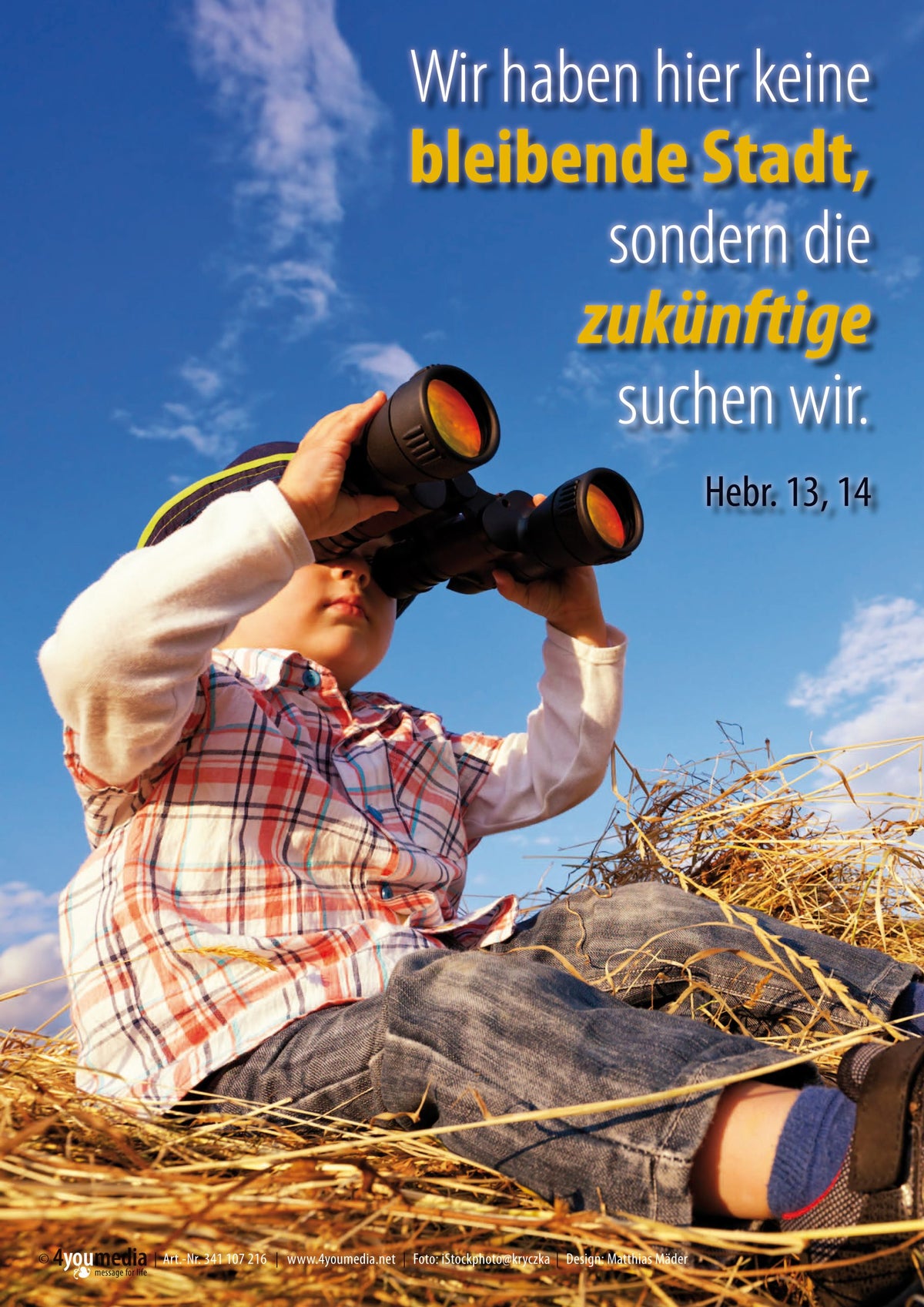 Poster A3 - Jahreslosung Fernglas