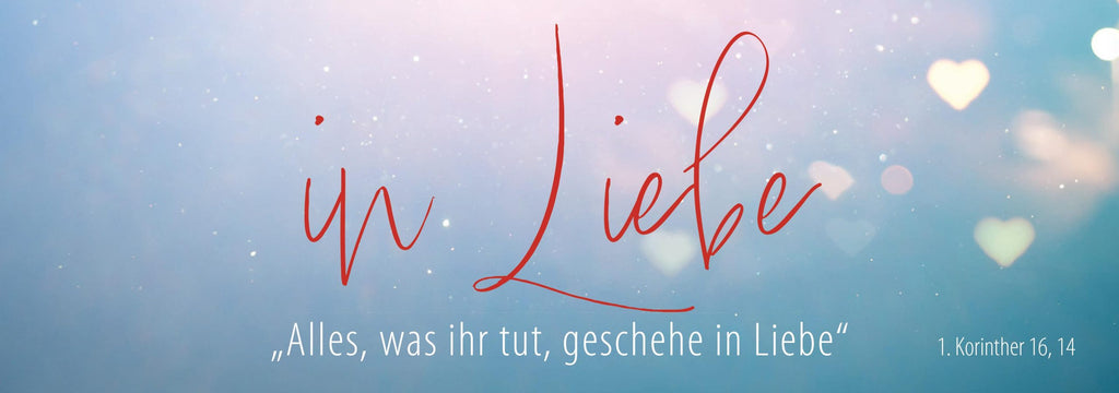 Lesezeichen Jahreslosung 2024, Motiv "In Liebe"