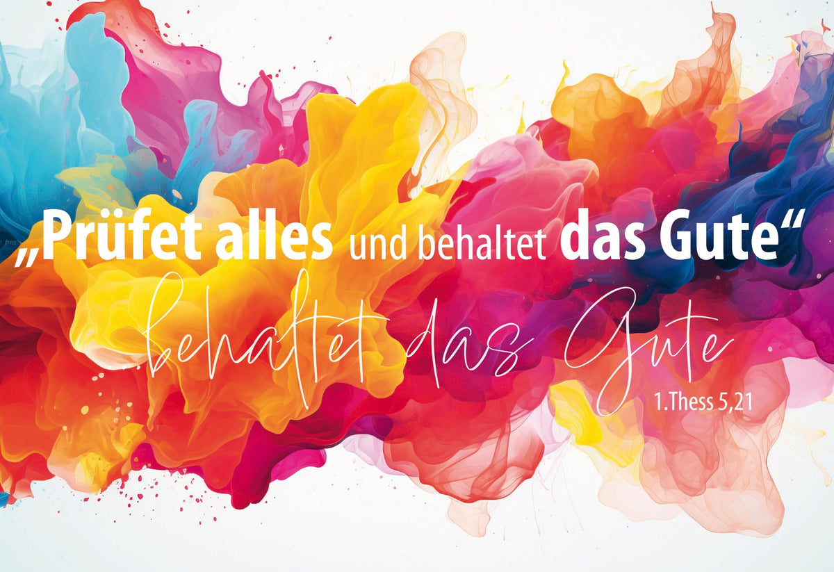 Postkarten Set 10x Jahreslosung 2025 Bunte Farben