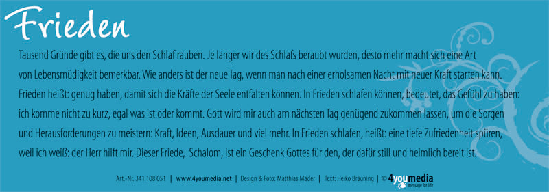 Lesezeichen Frieden