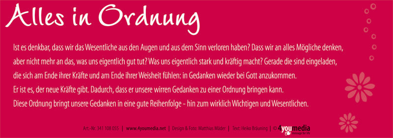 Lesezeichen Alles in Ordnung