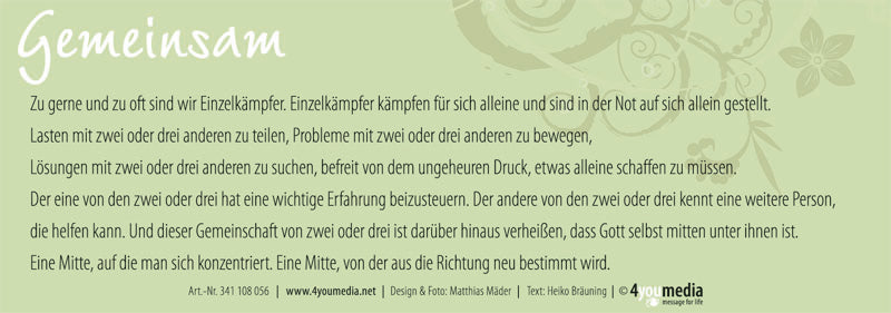 Lesezeichen Gemeinsam