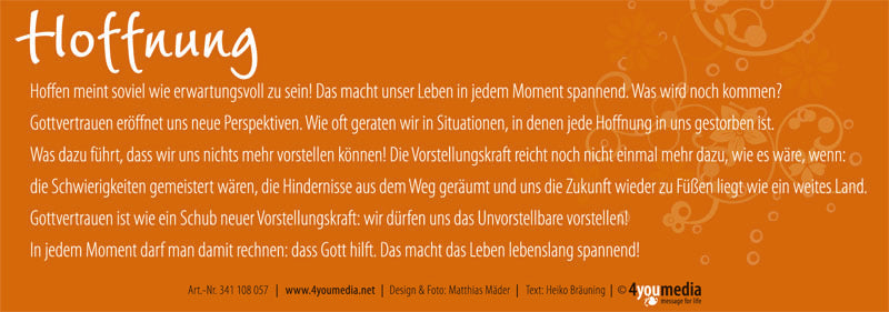 Lesezeichen Hoffnung