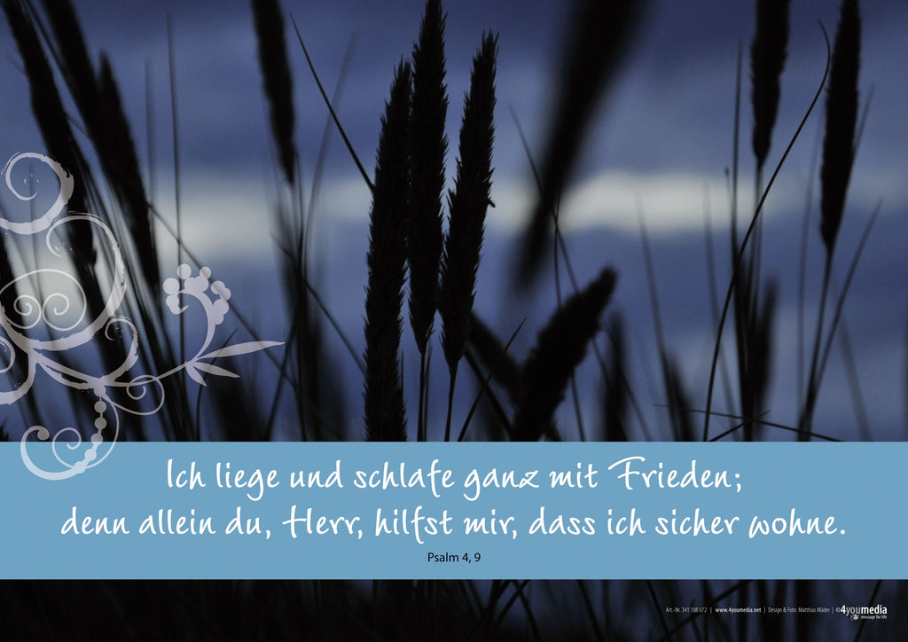 Poster A2 Ich liege und schlafe ganz mit...