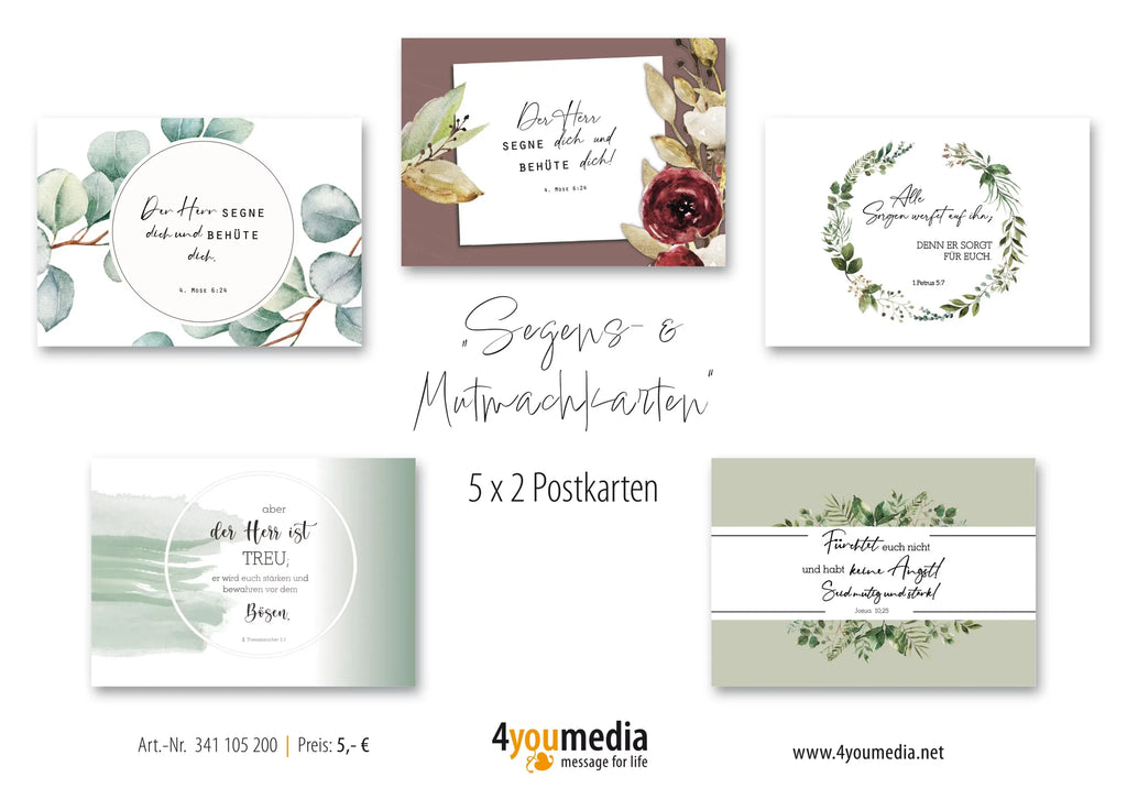 Segens- und Mutmachkarten Postkartenbuch