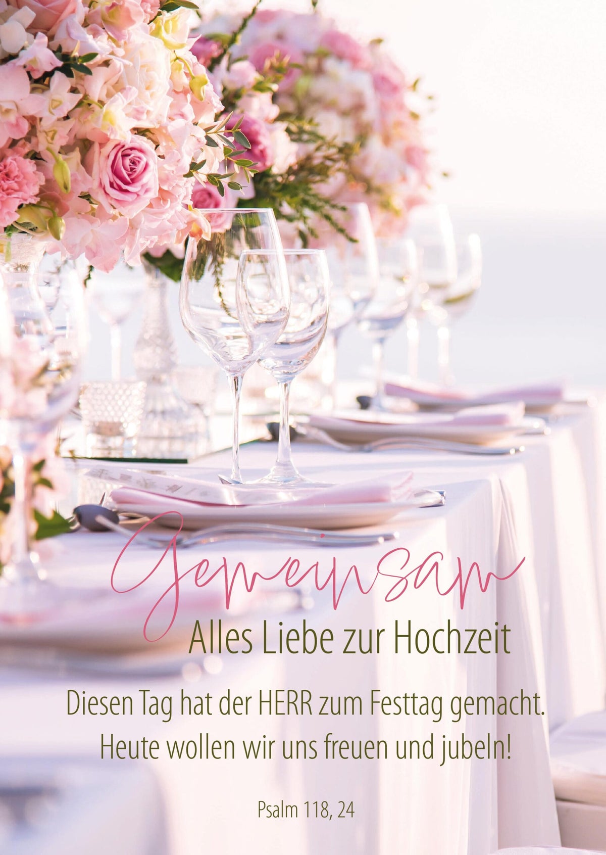 Faltkarte Gemeinsam Alles Liebe zur Hochzeit
