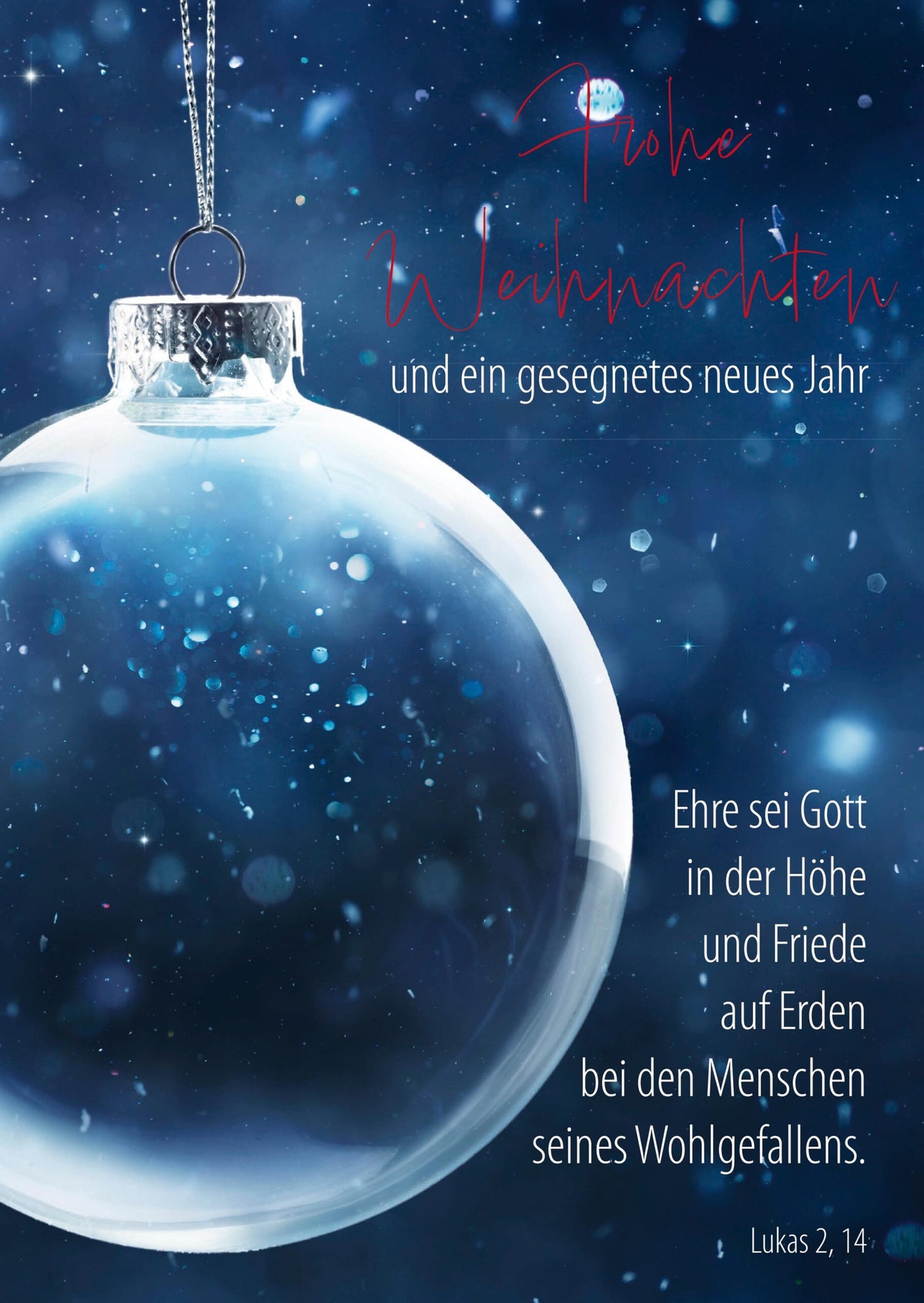 Faltkarte Weihnachten Kugel