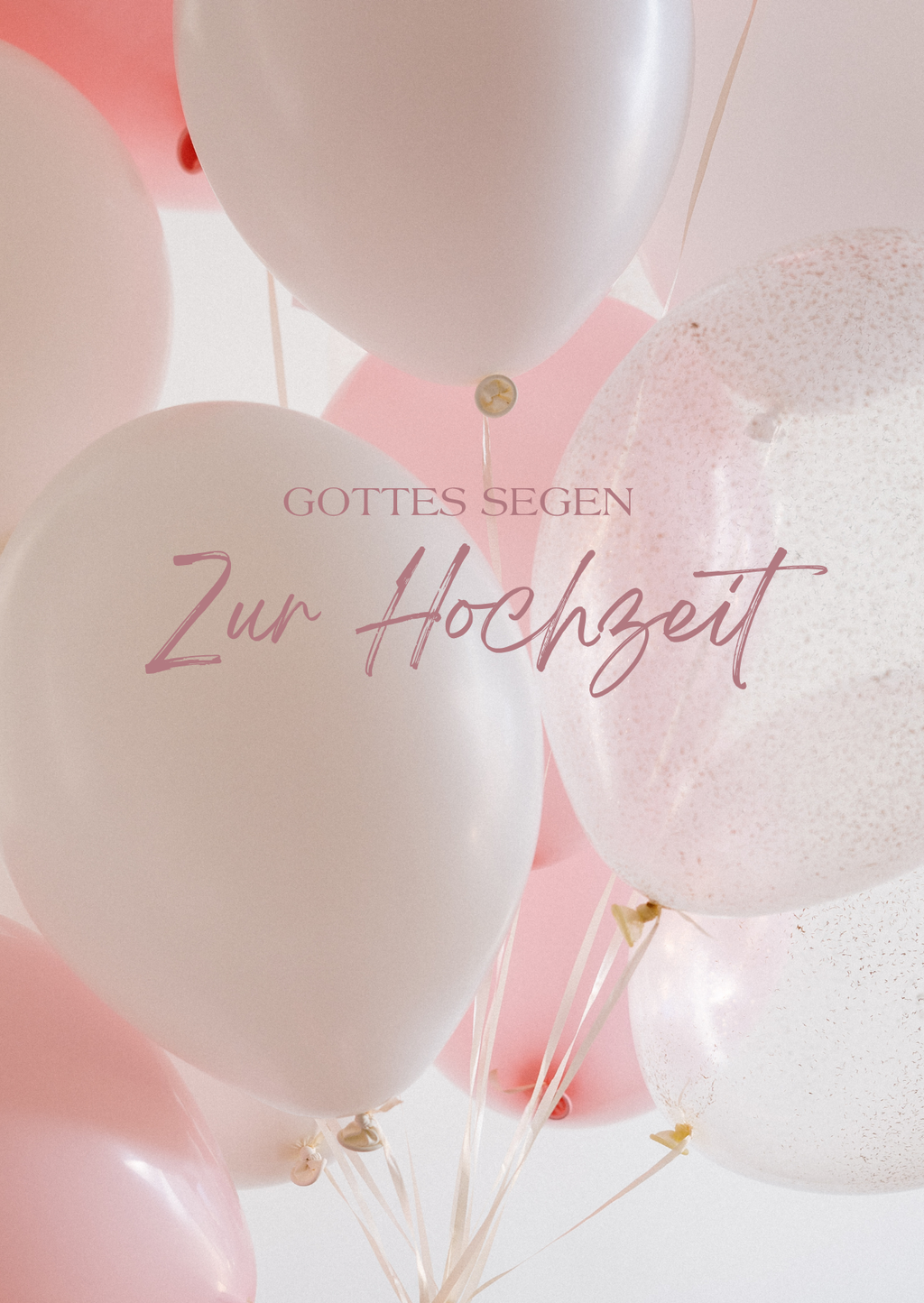 Faltkarte Hochzeit "Luftballons"