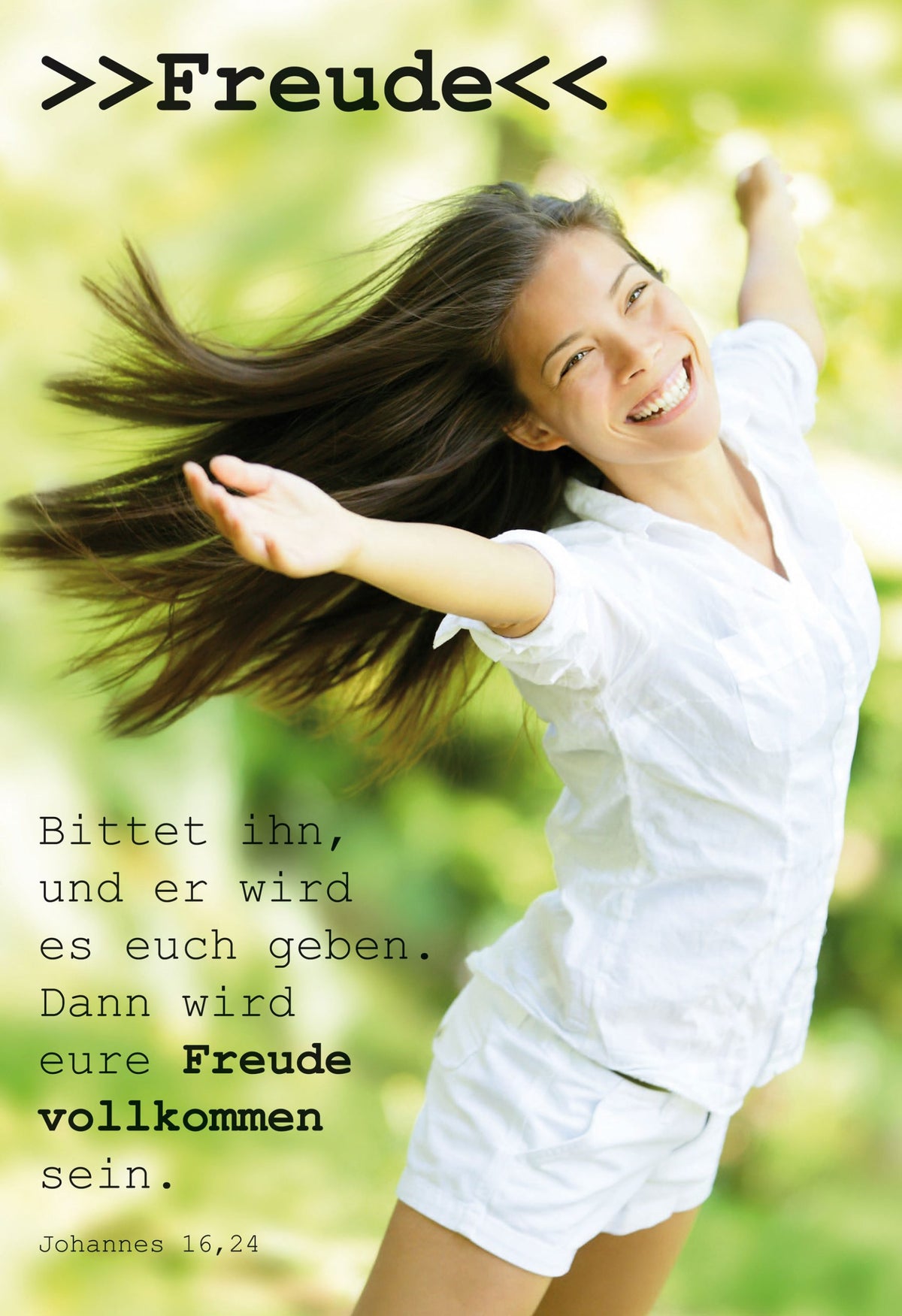 Postkarte Freude