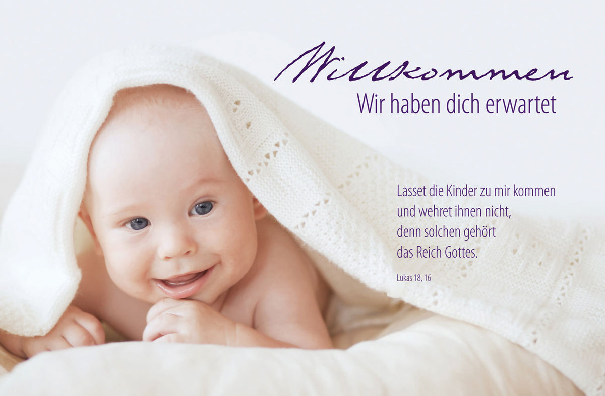Faltkarte Willkommen - Geburt