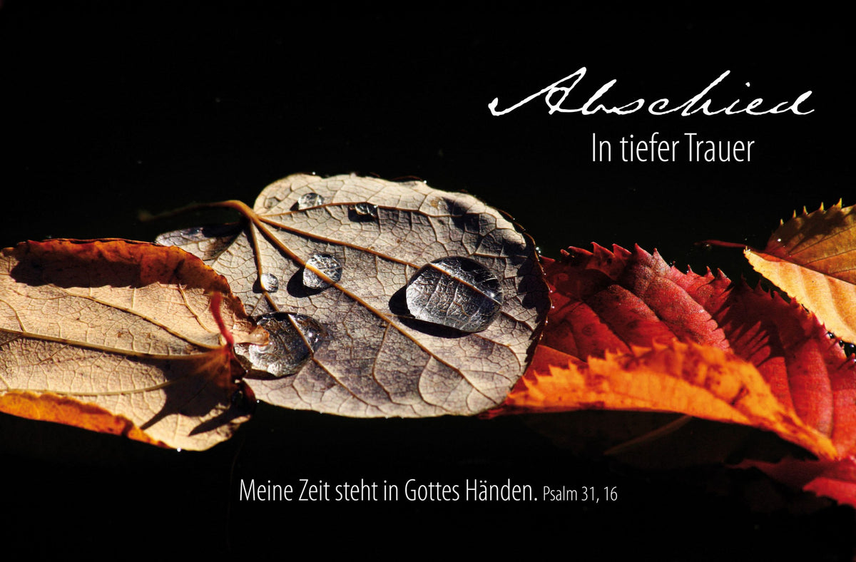 Faltkarte In tiefer Trauer