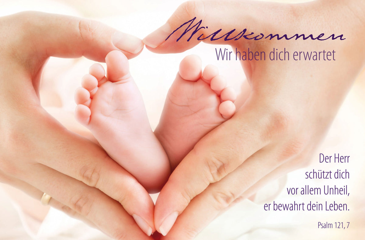 Faltkarte Willkommen - Wir haben dich erwartet