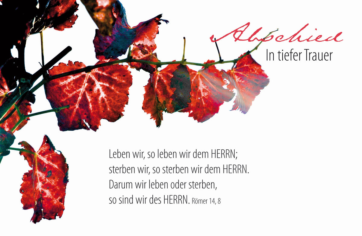 Faltkarte  Abschied