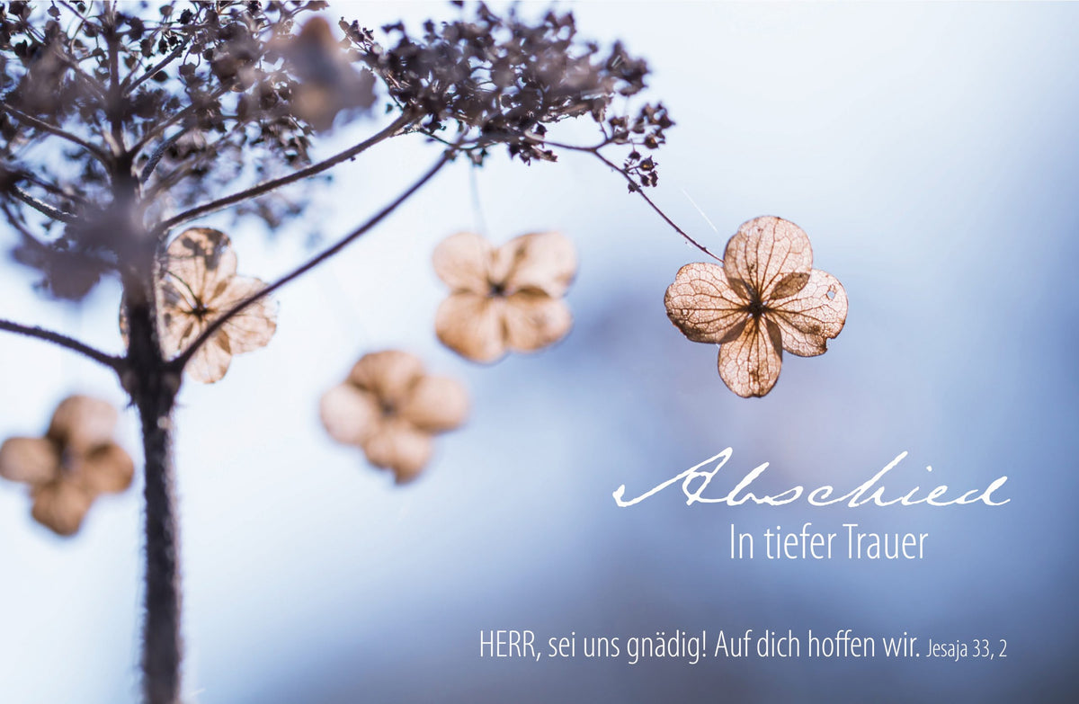 Faltkarte Abschied