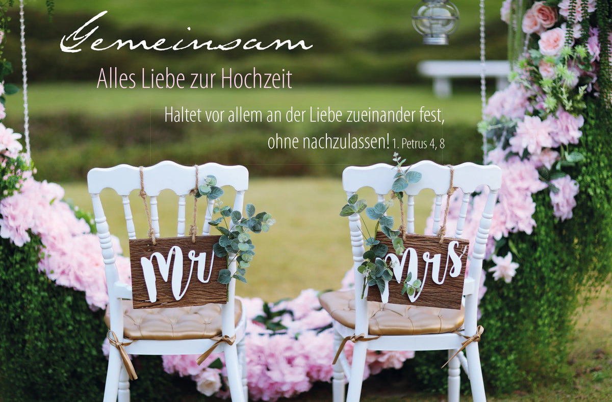 Faltkarte Gemeinsam - Alles Liebe zur Hochzeit