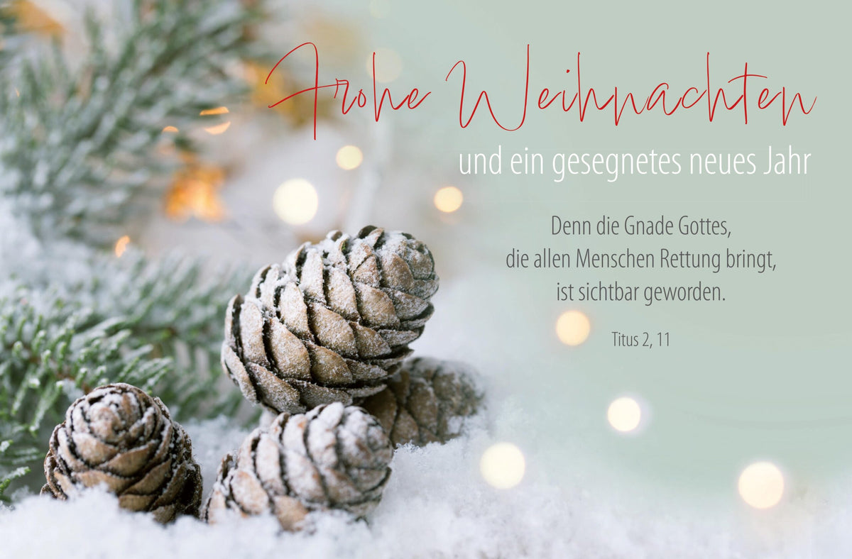 Faltkarte Weihnachten Tannenzapfen