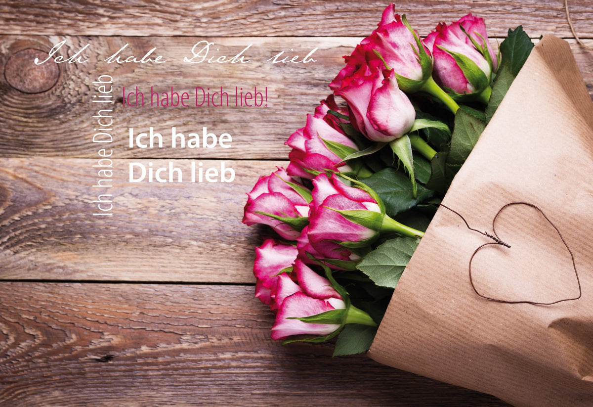 Postkarte Ich habe Dich lieb