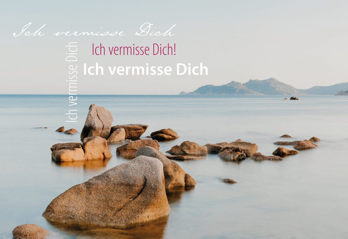 Postkarte Ich vermisse Dich