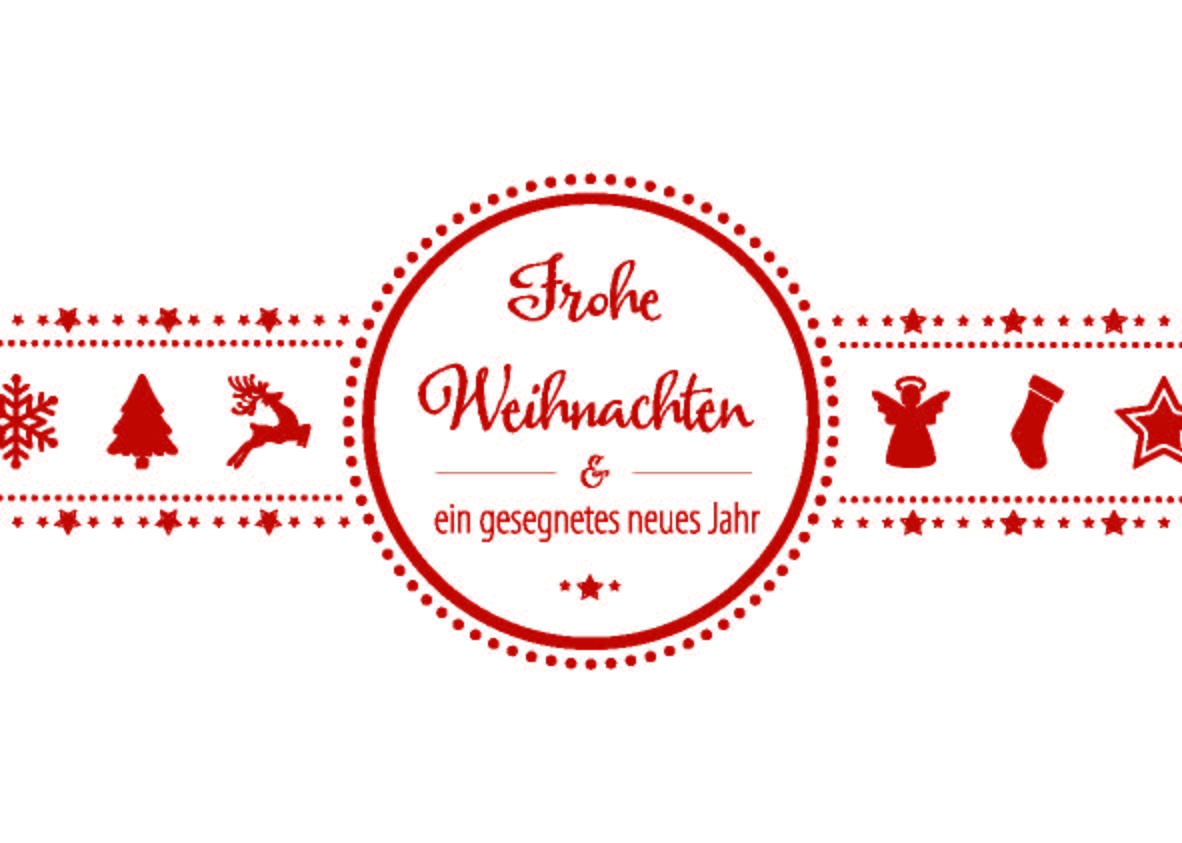 Weihnachtspostkarte Frohe Weihnachten