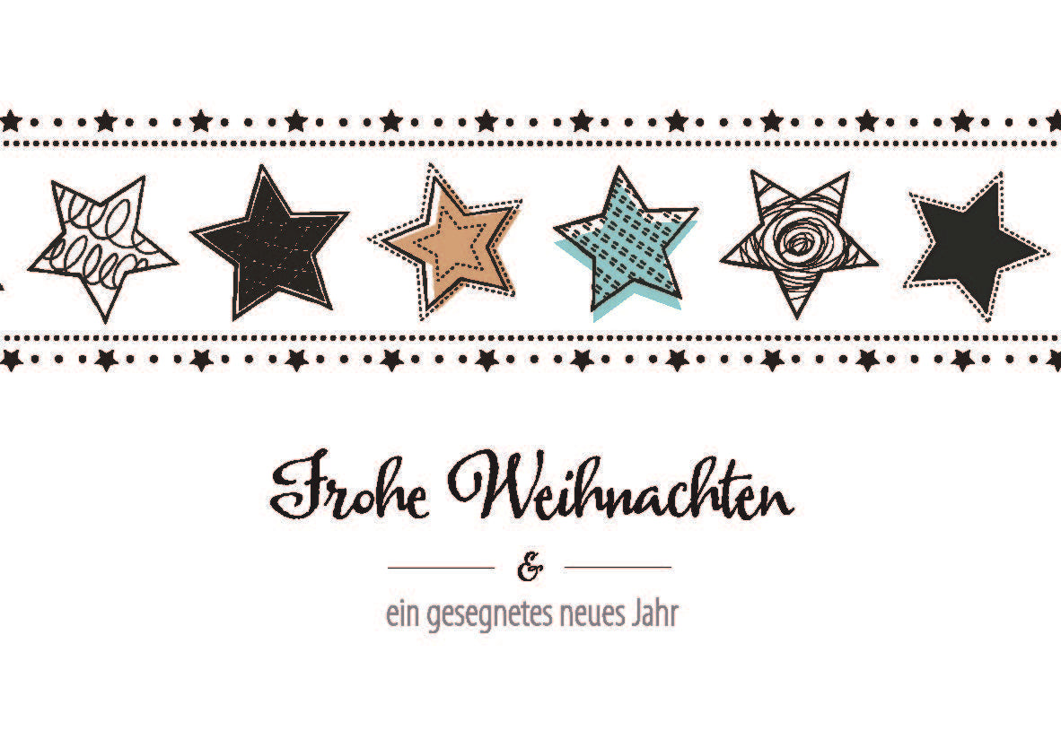 Weihnachtspostkarte Frohe Weihnachten