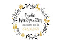 Weihnachtspostkarte Frohe Weihnachten Kranz