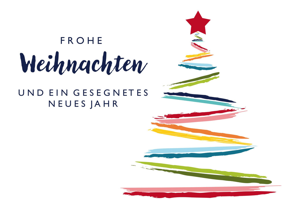 Postkarte Frohe Weihnachten Baum