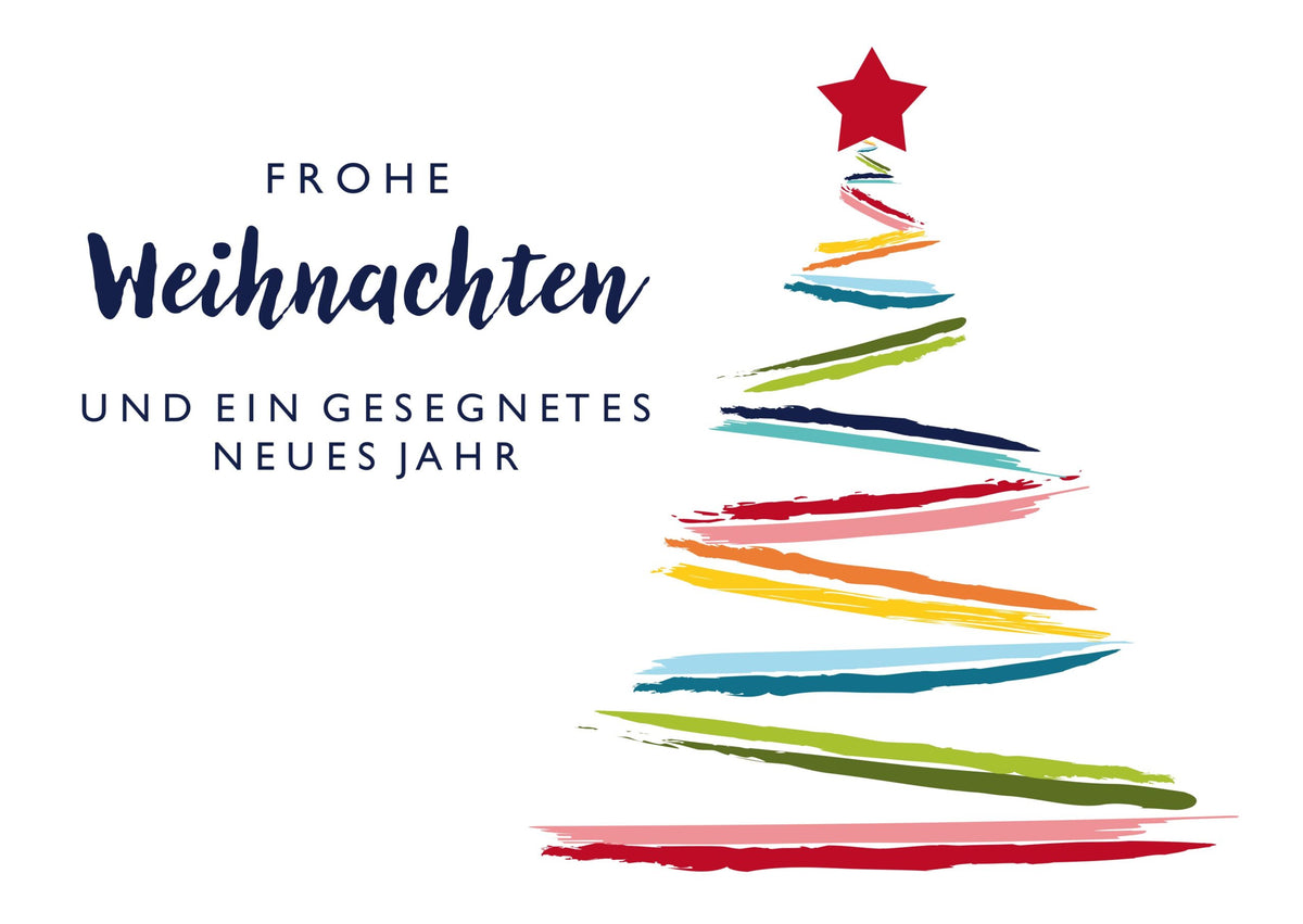 Postkarte Frohe Weihnachten Baum